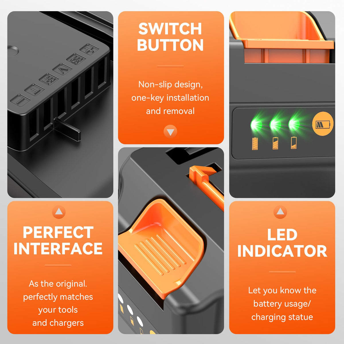 20V Lithium ion Battery 6.0Ah 2 Pack J60623