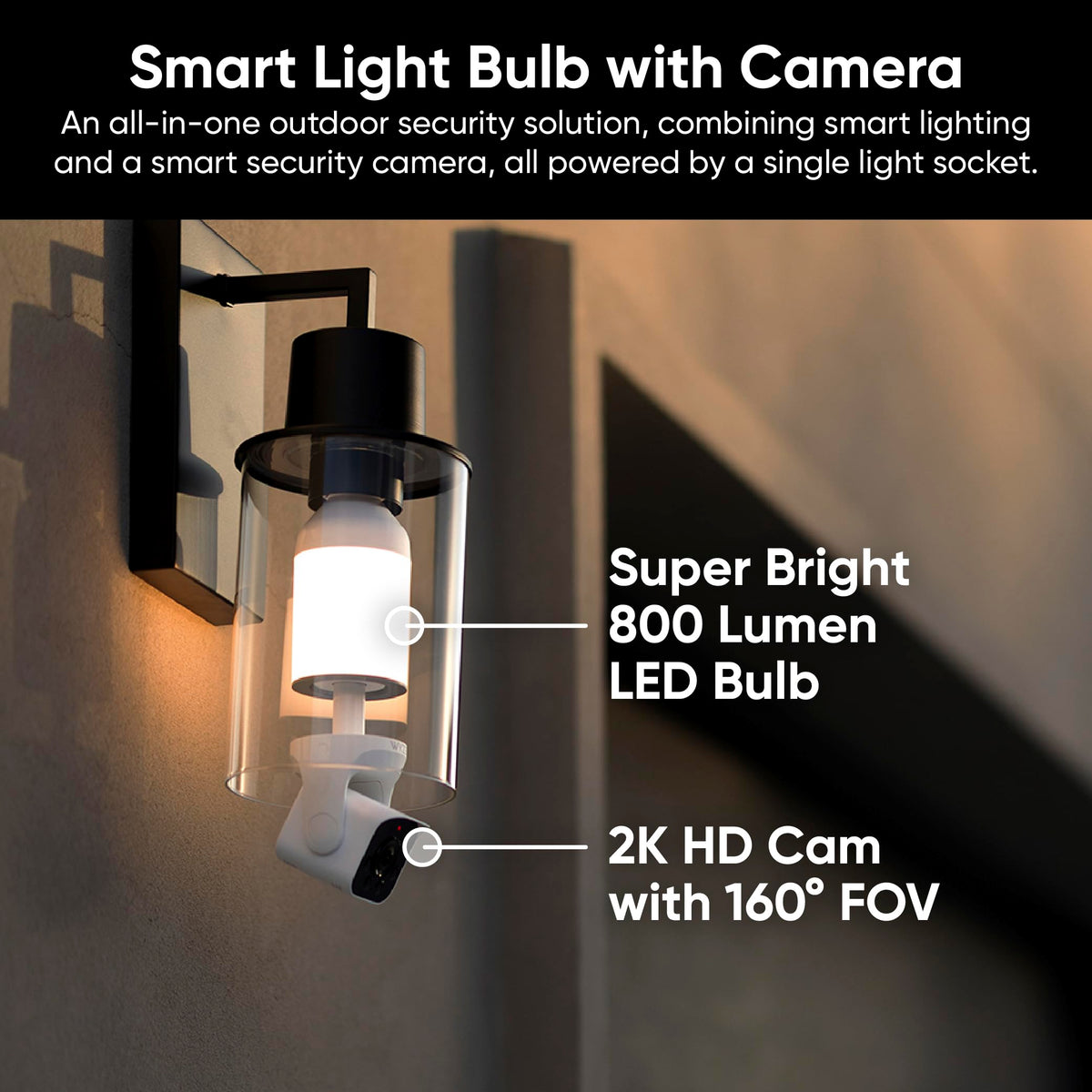 2K HD Smart Light Bulb Security Camera N761