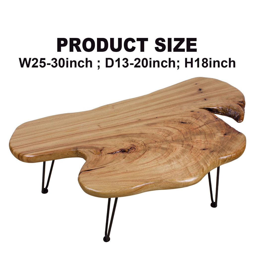 Natural Wood Coffee Table with Metal Hairpin Legs J502772