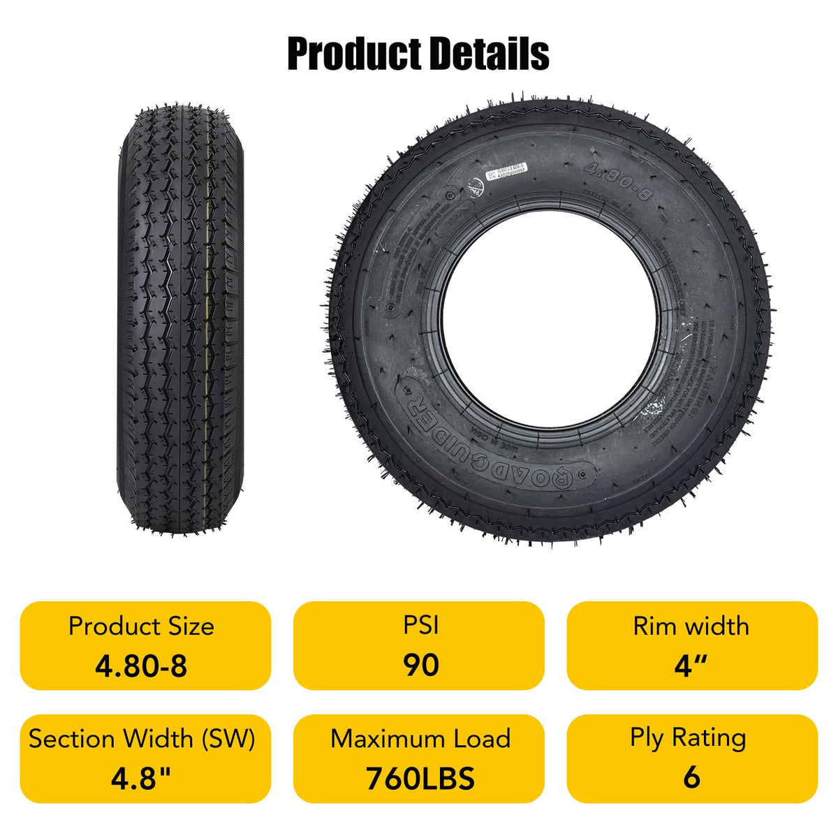 8 Inch Trailer Tires 2 Pack C40541