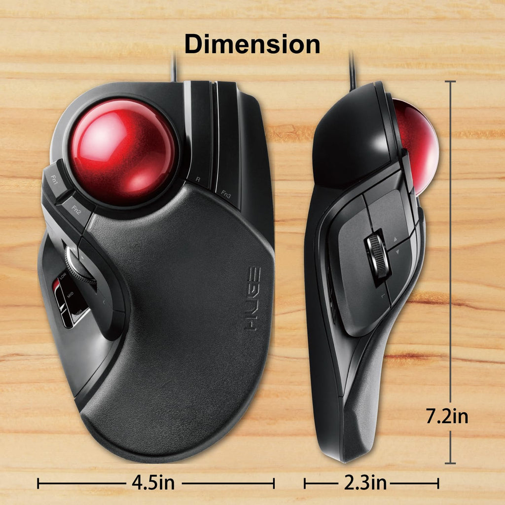 Wired Finger-Operated Trackball Mouse L1155