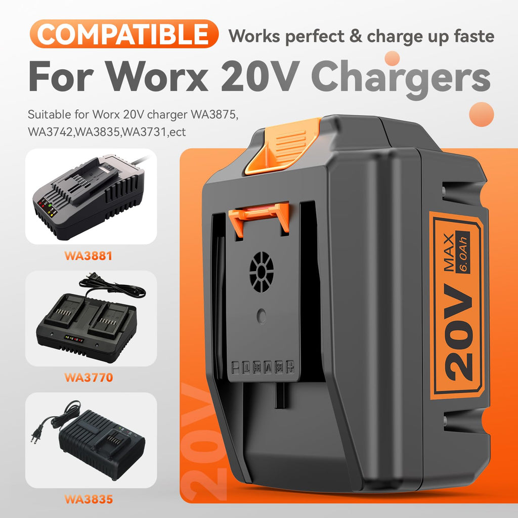 20V Lithium ion Battery 6.0Ah 2 Pack J60623