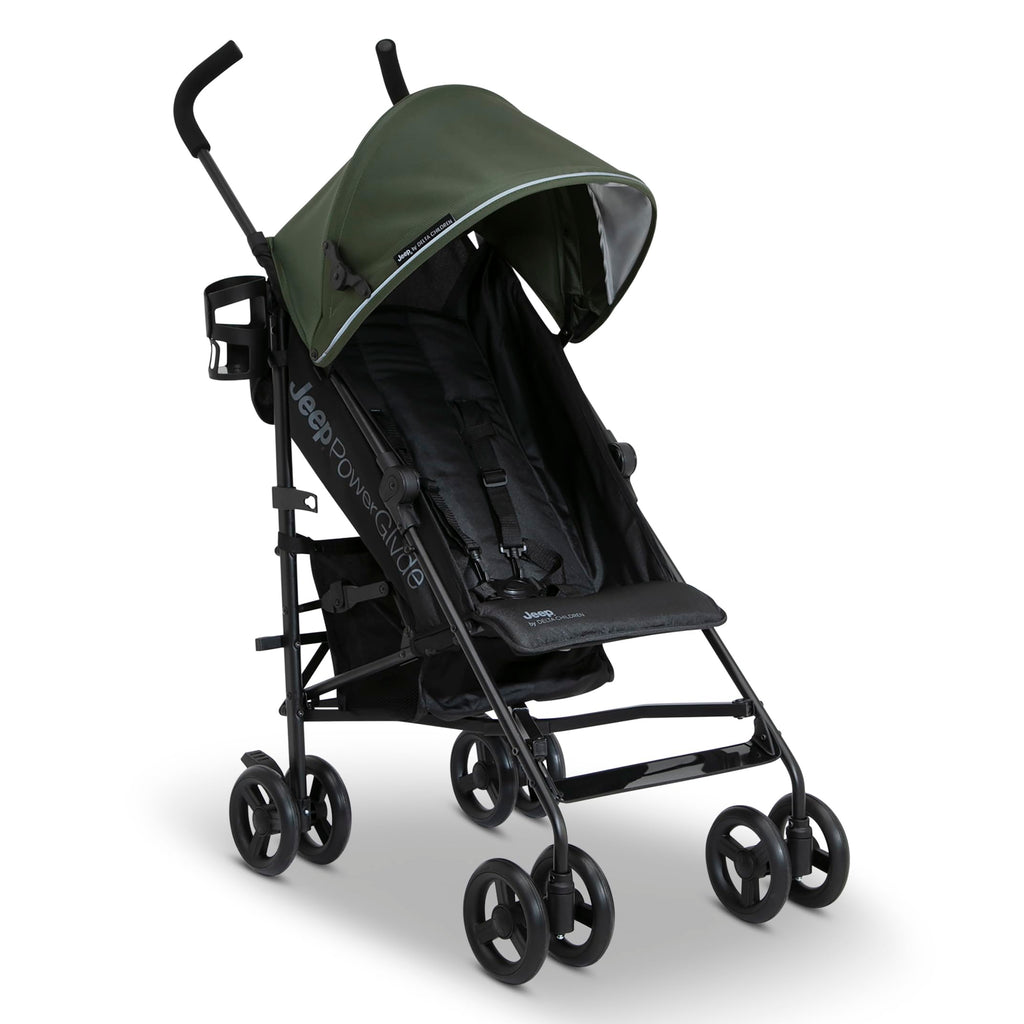 Lightweight Travel Stroller with Compact Fold, 3-Position Recline, Olive Green A85273