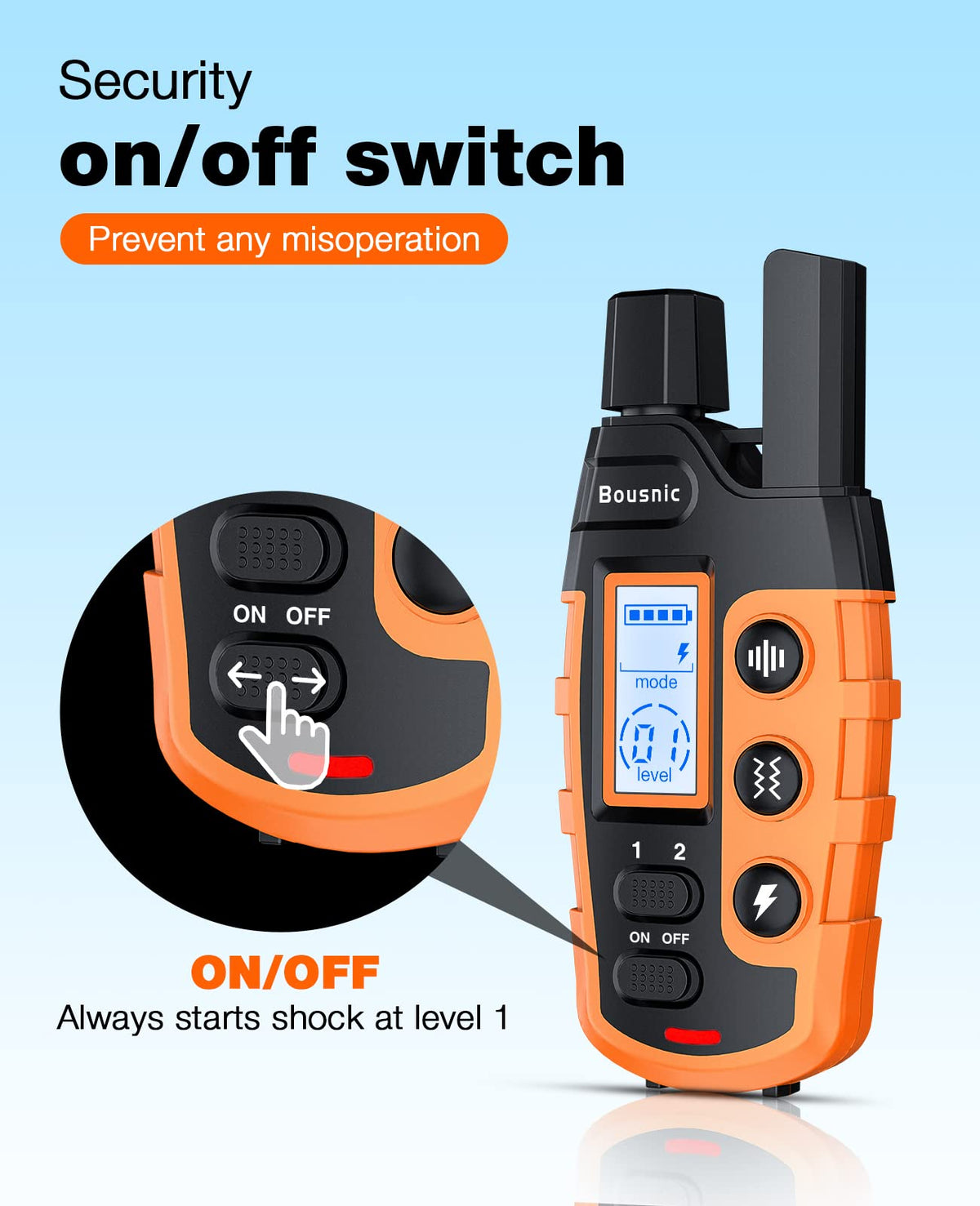 Rechargeable Waterproof Dog Training Collar with Remote Q511