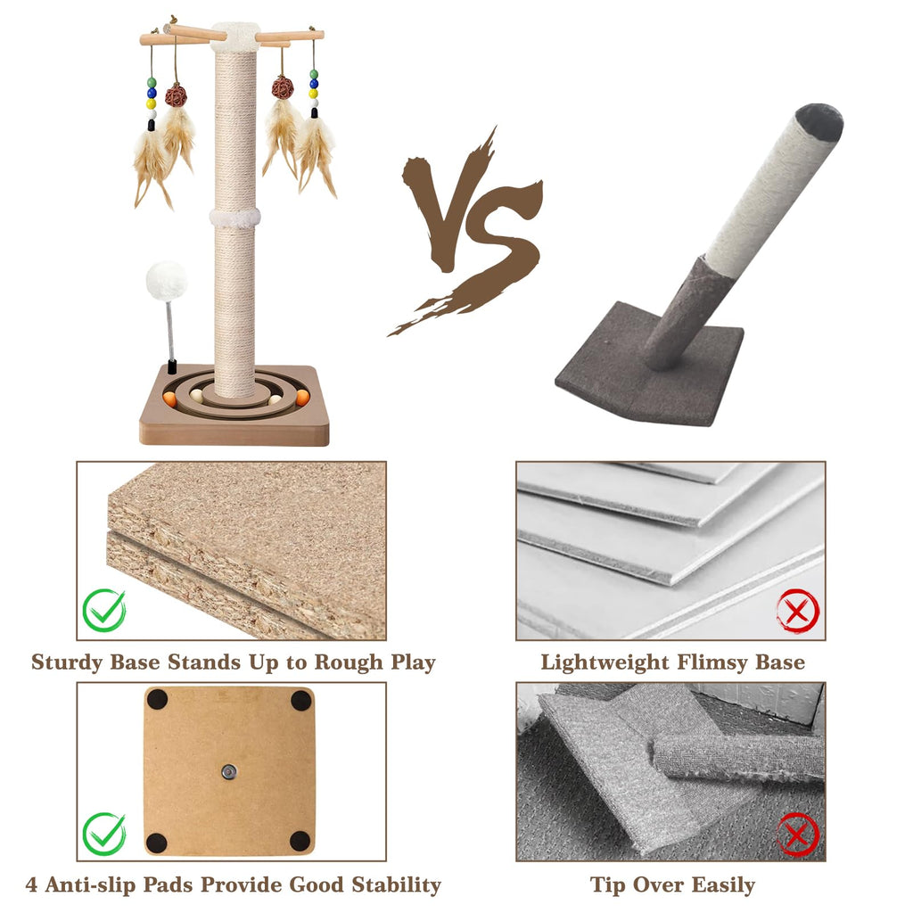 Sisal Cat Scratching Post with Toys N4085