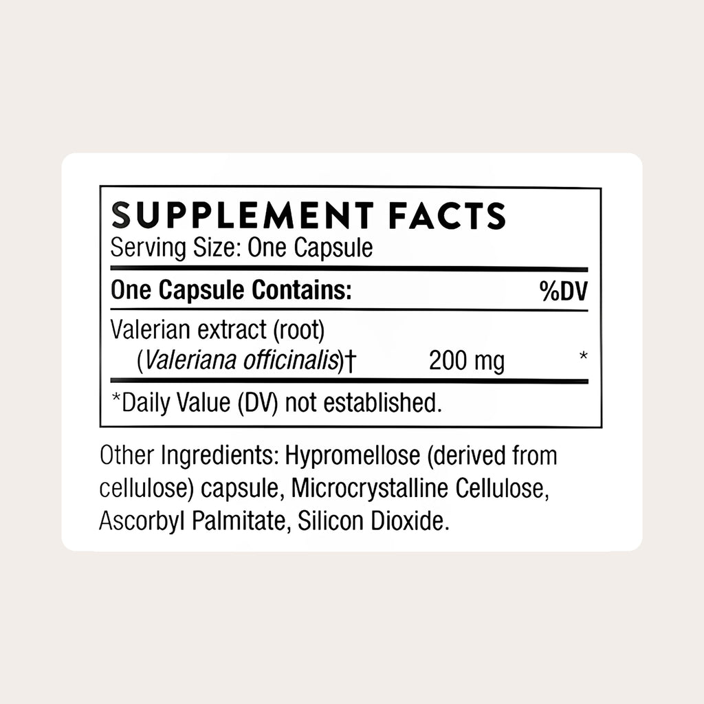 Valerian Root 200 mg 30 Capsules A730231