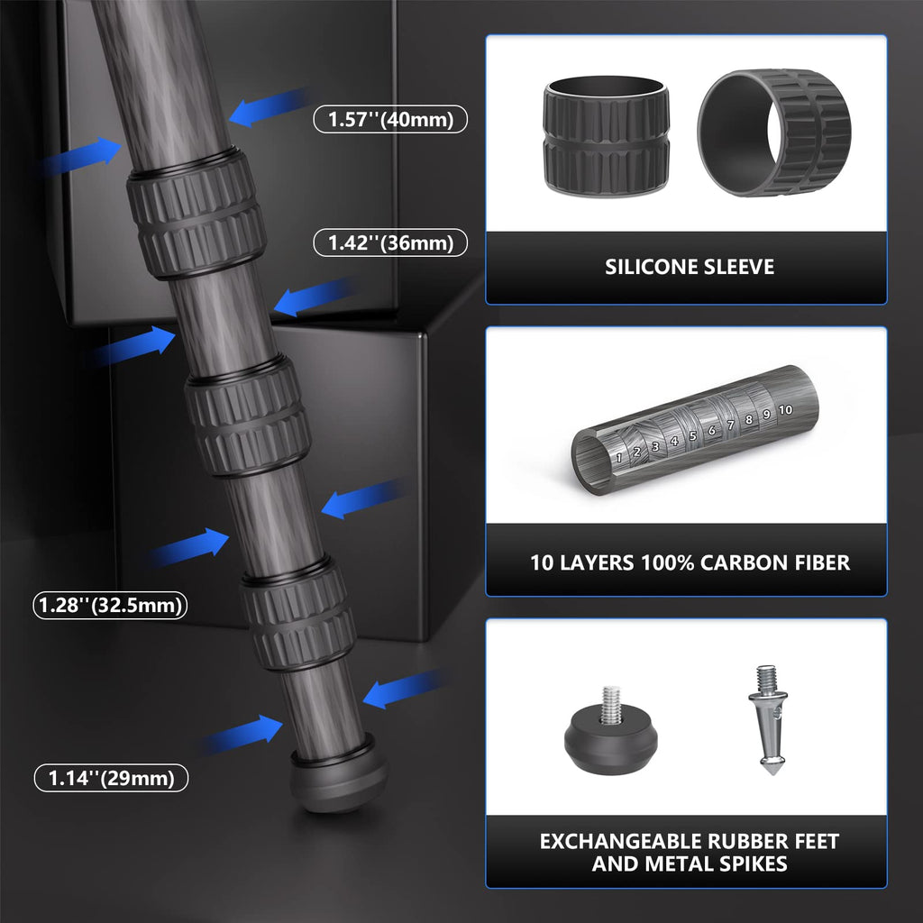 Carbon Fiber Tripod with 75mm Bowl and Adapter W99108