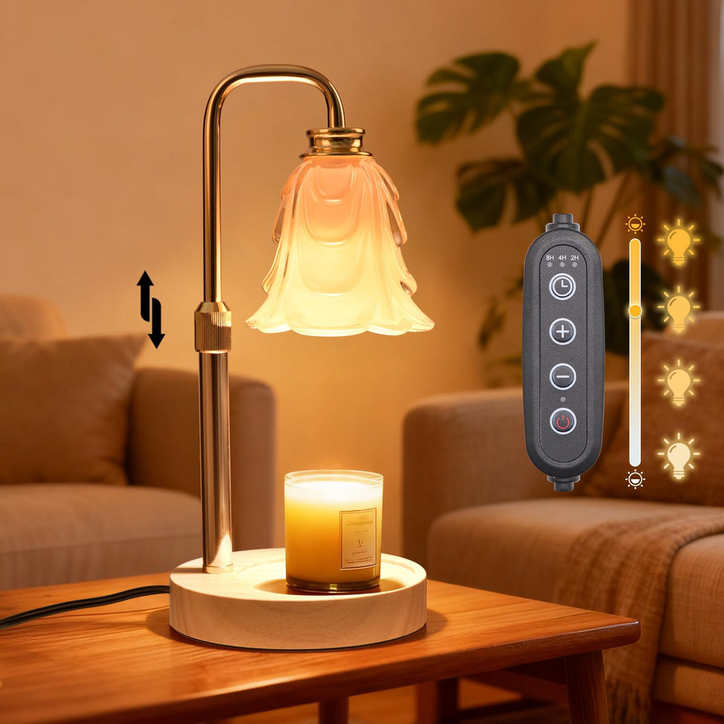 Adjustable Height Candle Warmer Lamp with Timer and Dimmer K815042