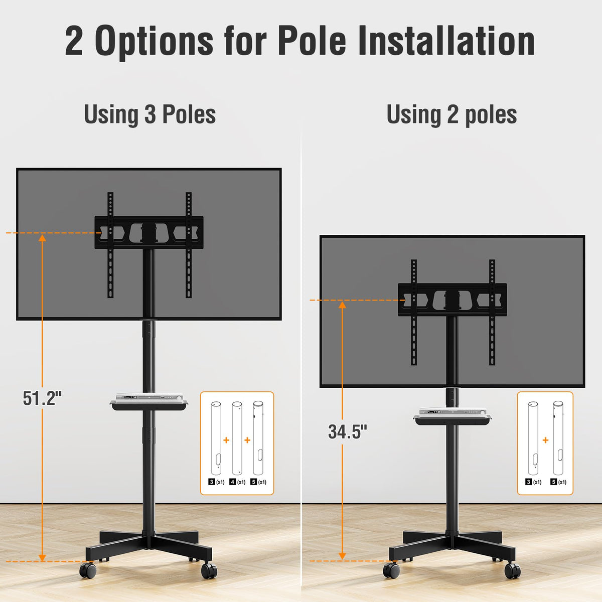 Mobile TV Stand for 23-60" TVs J895416