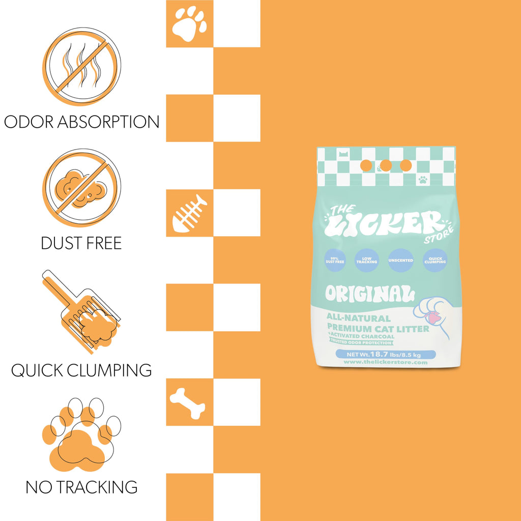 Unscented Clumping Bentonite Clay Cat Litter Set of 2 V173