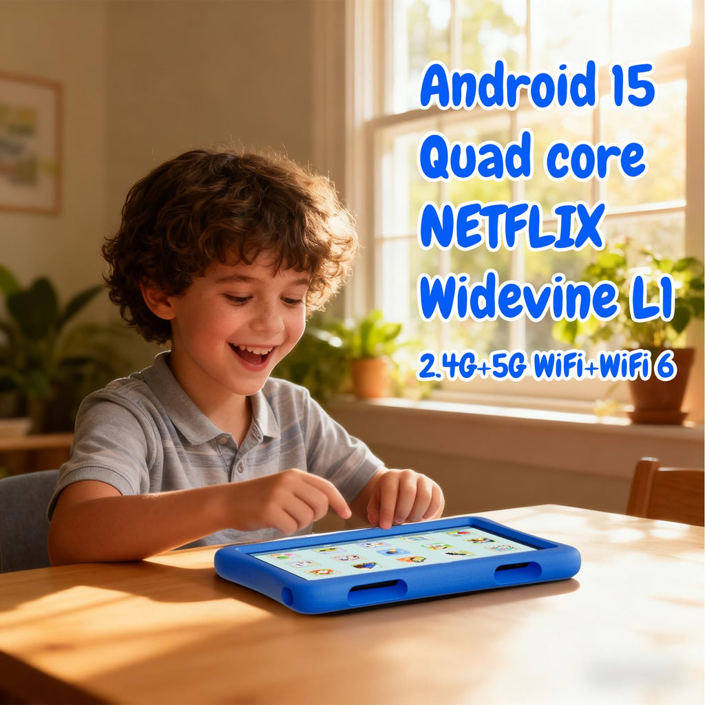 Kids Tablet 10 Inch Android 8GB RAM 32GB ROM Dual Camera 6000mAh with Case S562