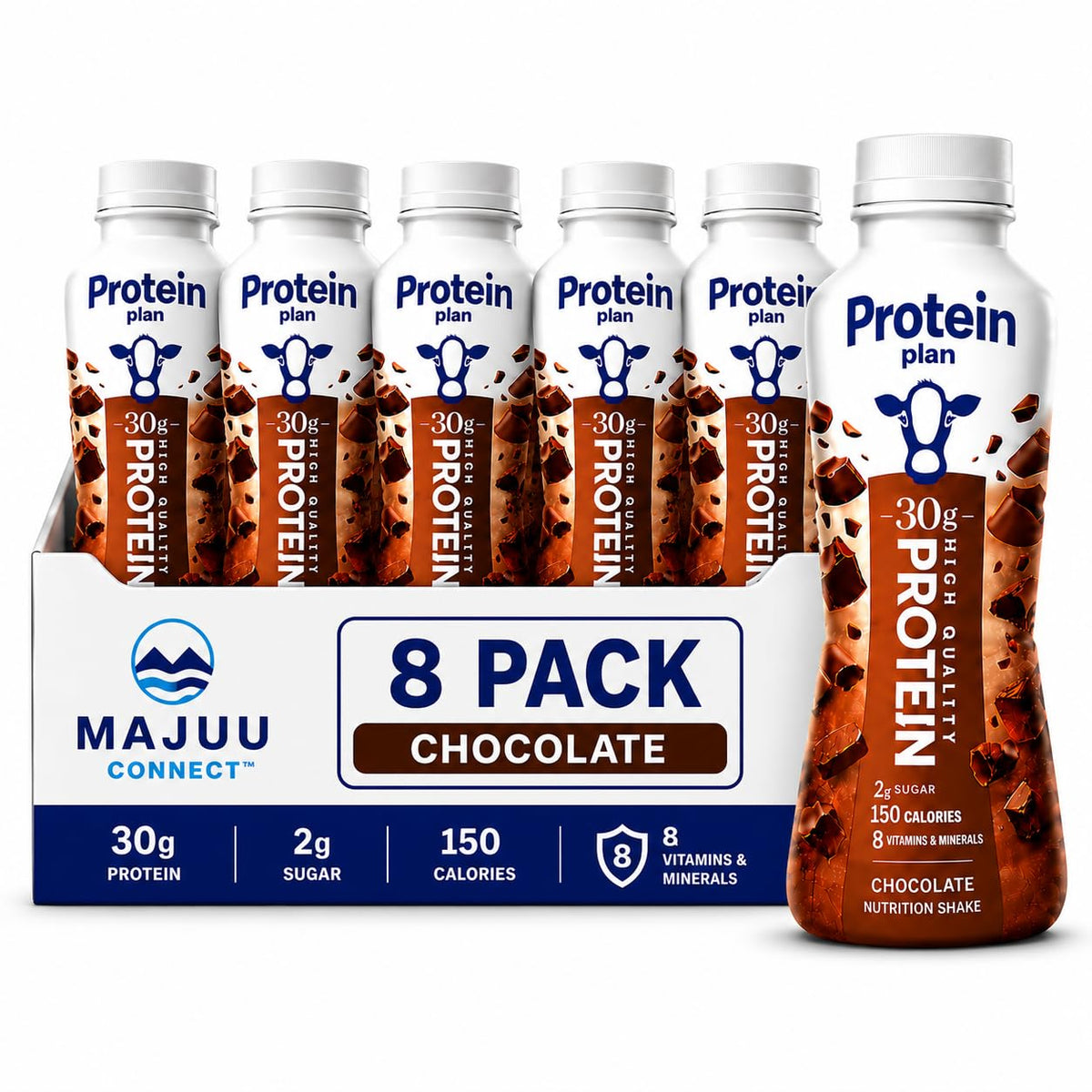 High Protein Chocolate Nutrition Shake 8 Pack 11.5 Fl Oz I955