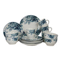 Blue 16 Piece Stoneware Dinnerware Set J11802