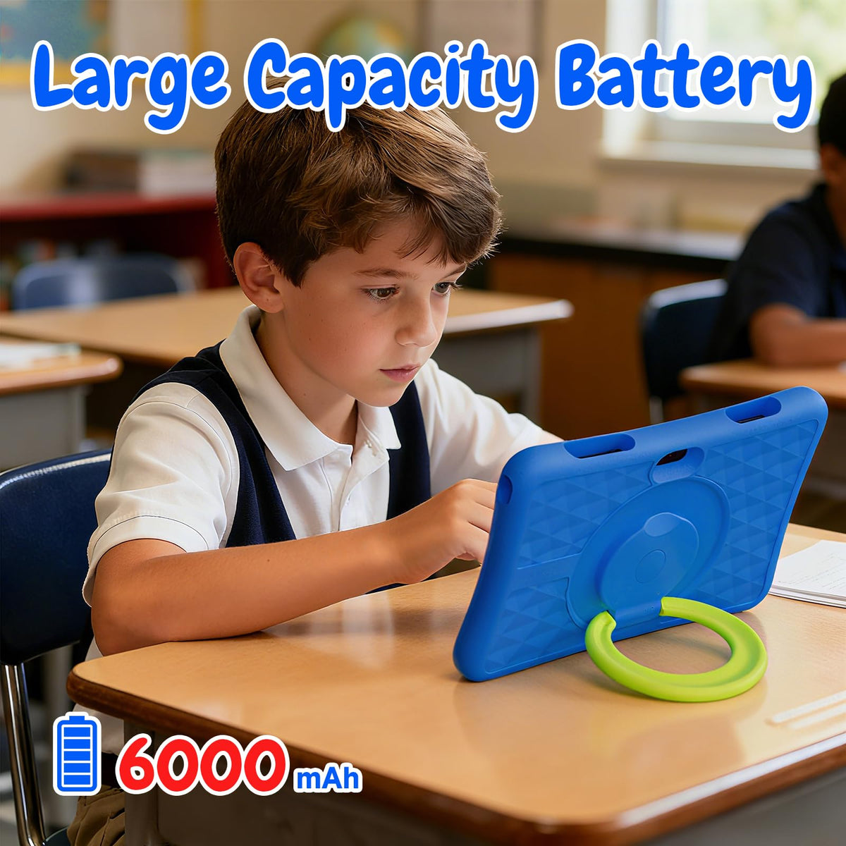 Kids Tablet 10 Inch Android 8GB RAM 32GB ROM Dual Camera 6000mAh with Case S562