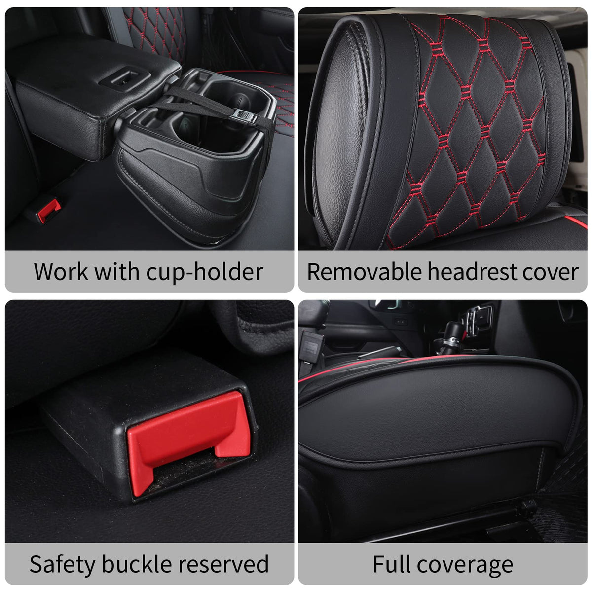 Jeep Wrangler JK JL 4-Door Seat Covers Full Set R622
