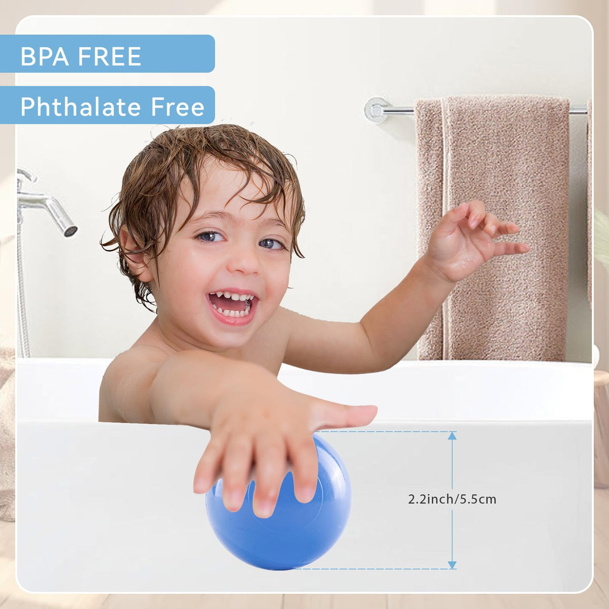 BPA Phthalate Free 2.15" Soft Plastic Play Balls L21935