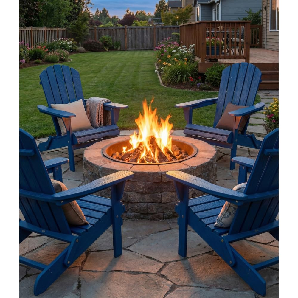 Folding Solid Cedar Wood Adirondack Chair S625