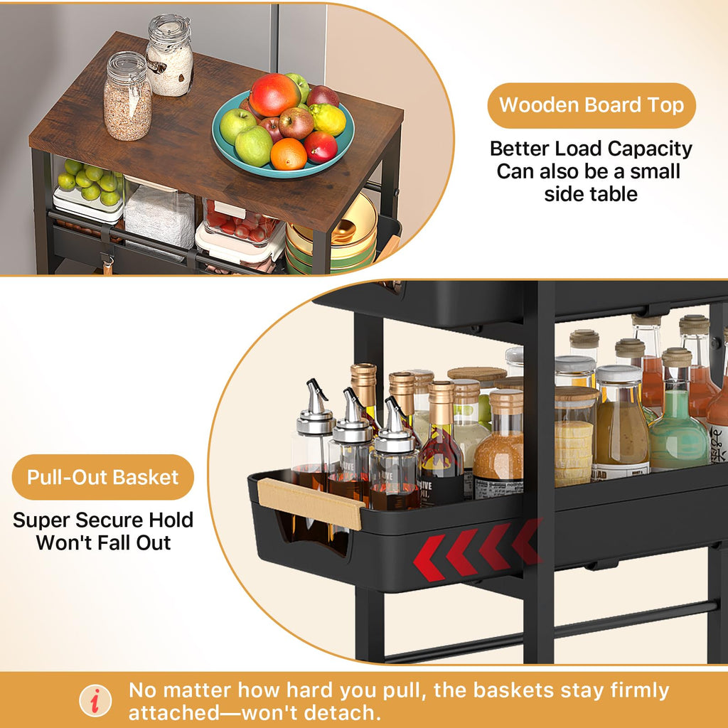 Slim Storage Cart with Wheels T5895