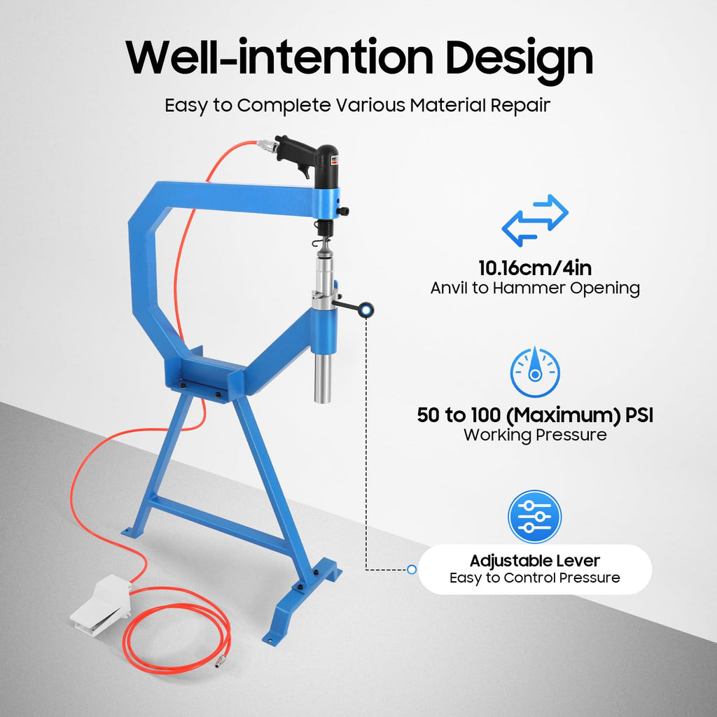 Pneumatic Planishing Hammer with Anvil Dies and Pedal E85772