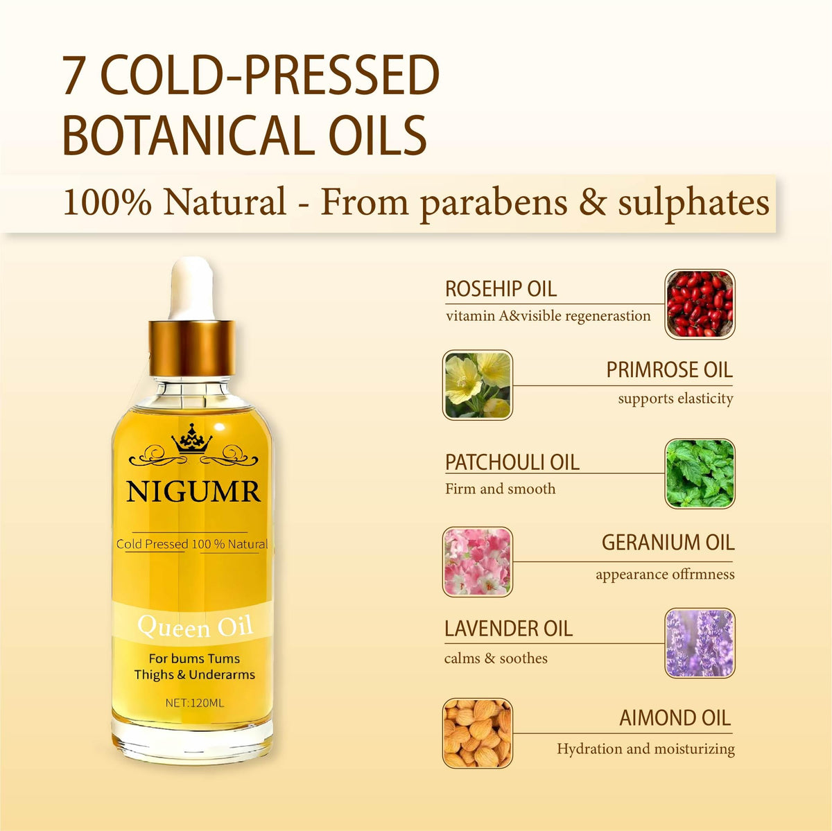 Cold-Pressed Natural Botanical Firming Body Oil 4 fl oz S934796