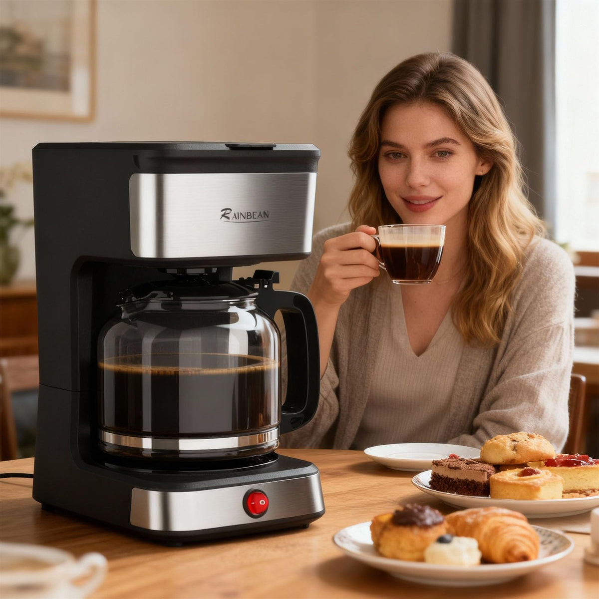 12-Cup Drip Coffee Maker with Glass Carafe C320313