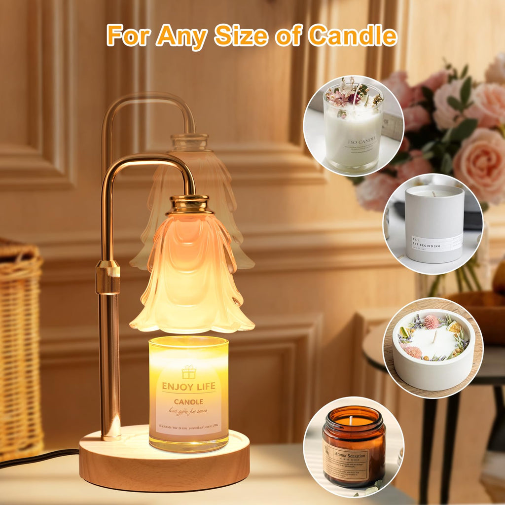 Adjustable Height Candle Warmer Lamp with Timer and Dimmer K815042