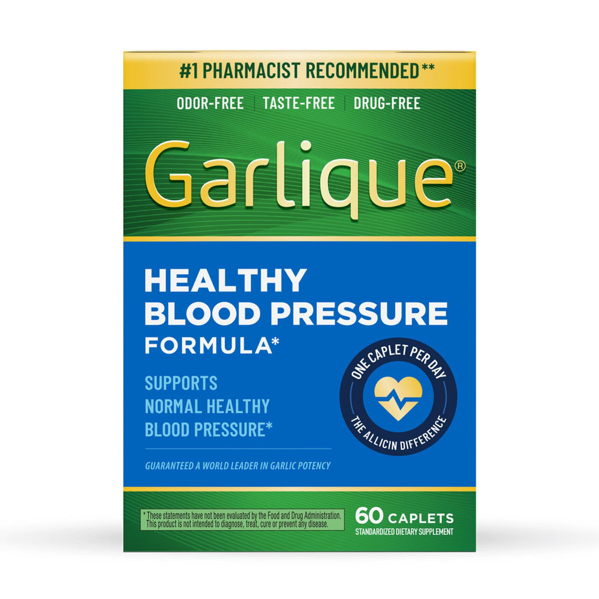 Odorless Vegan Garlic Extract Supplement 60 Caplets B3936