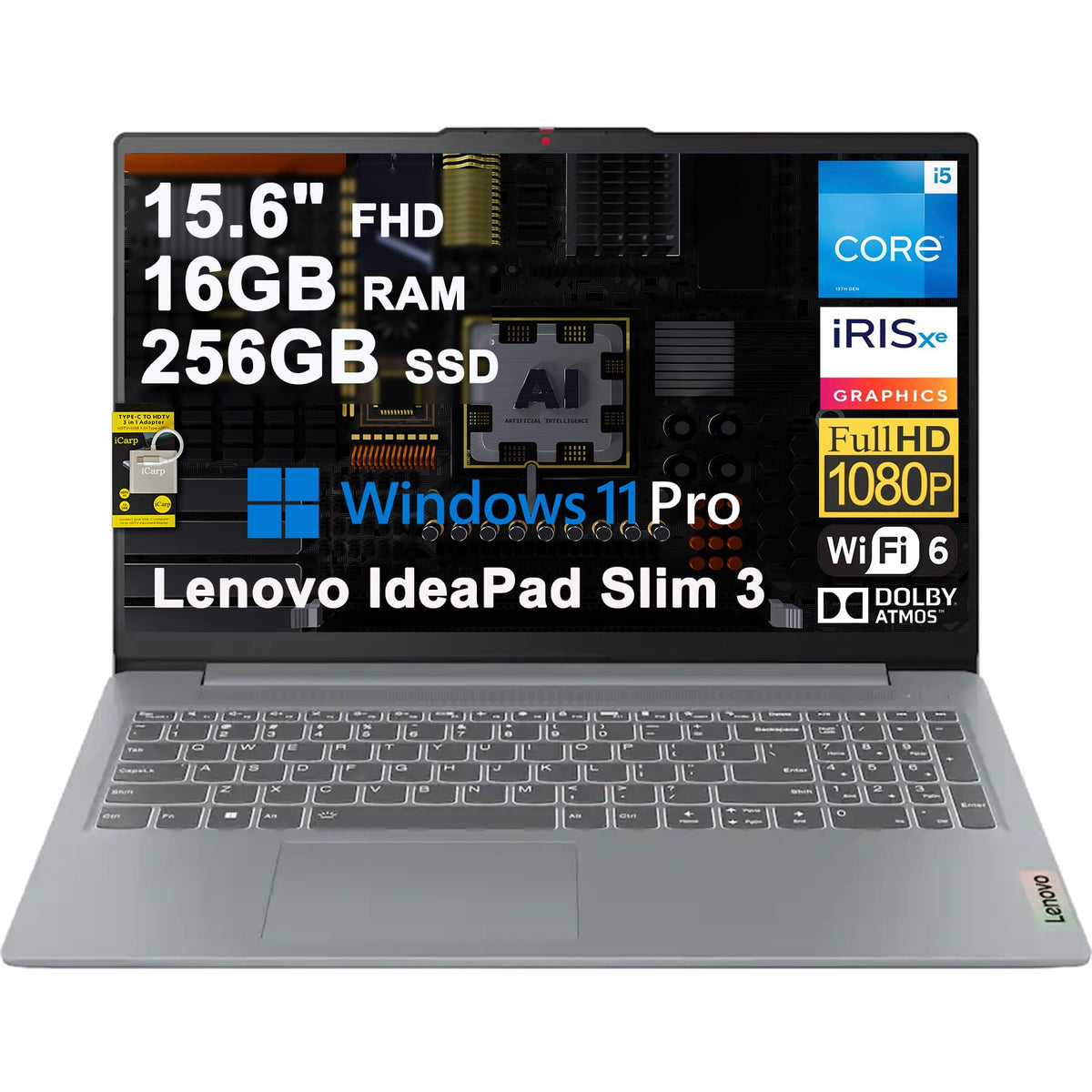 15.6" FHD Anti-Glare Intel 10-core i5 16GB RAM 256GB SSD Laptop R788111