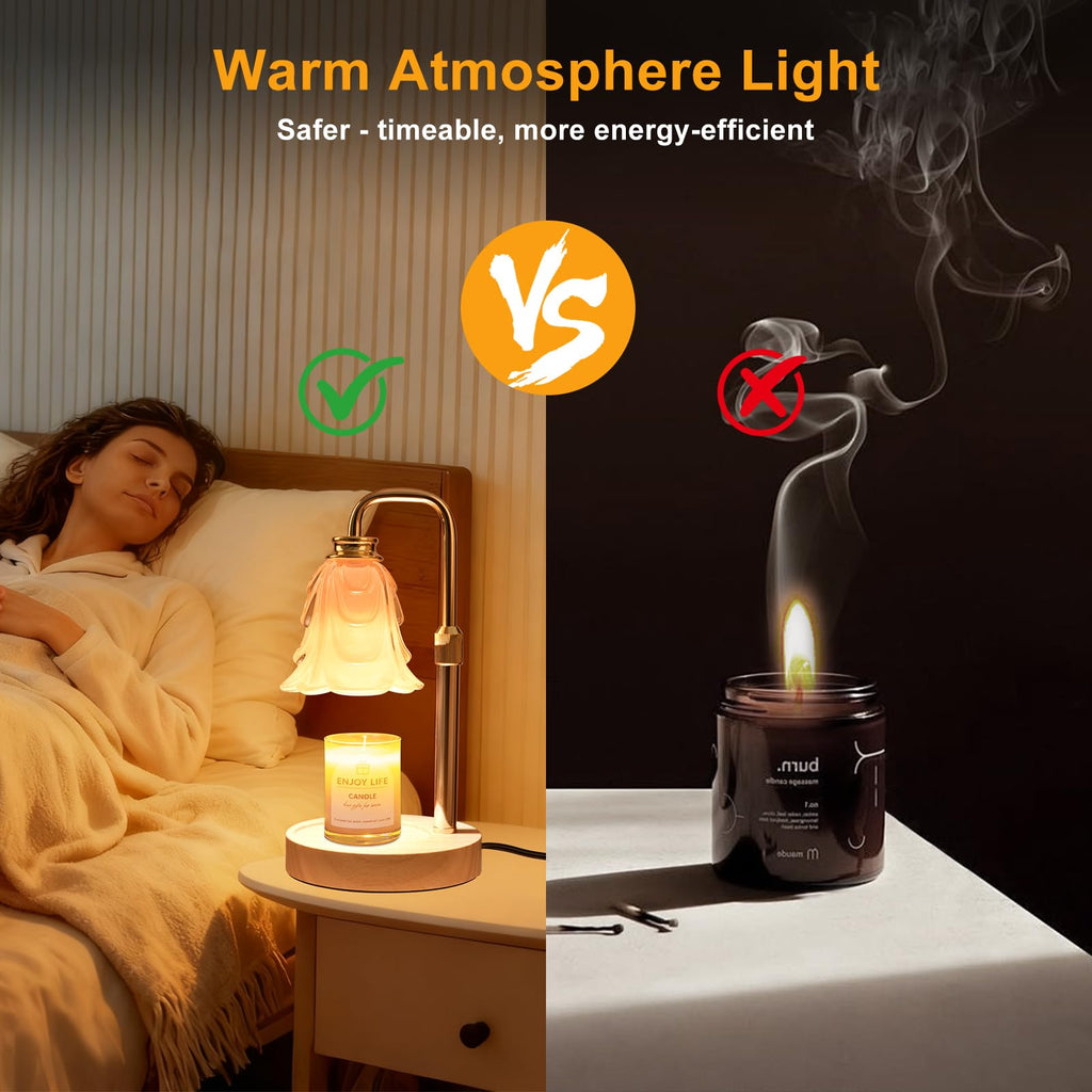 Adjustable Height Candle Warmer Lamp with Timer and Dimmer K815042