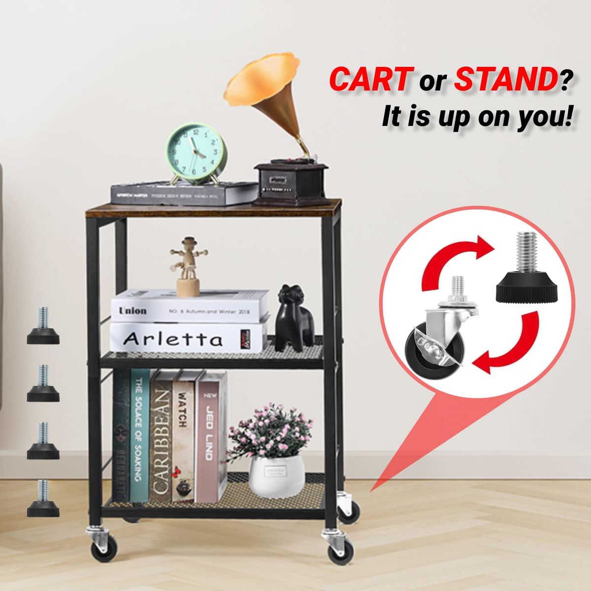 3-Tier Rolling Cart A829273