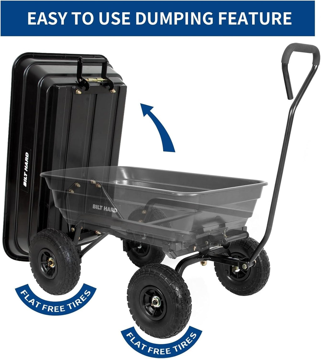 Poly Garden Dump Cart 600 lbs 4 Cu Ft S20894