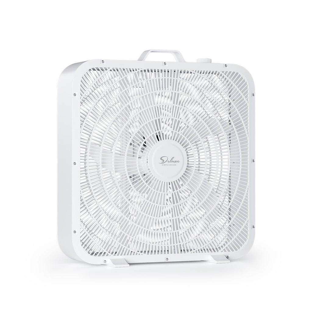 20” White 3-Speed Box Fan with Carry Handle C315