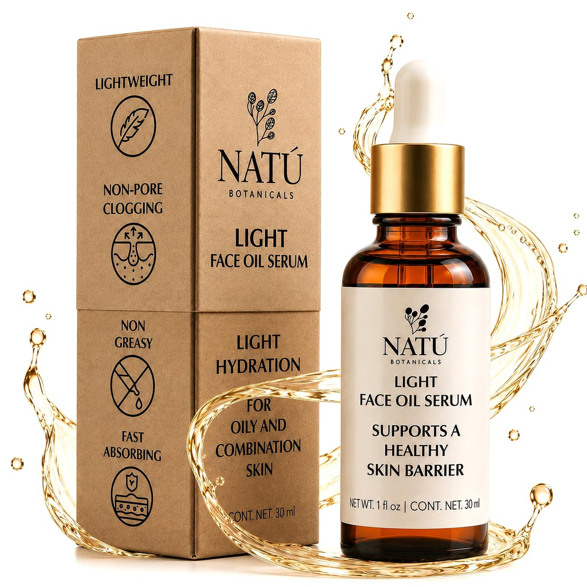 Light Face Oil Serum for Oily & Combination Skin 1 fl oz V5744