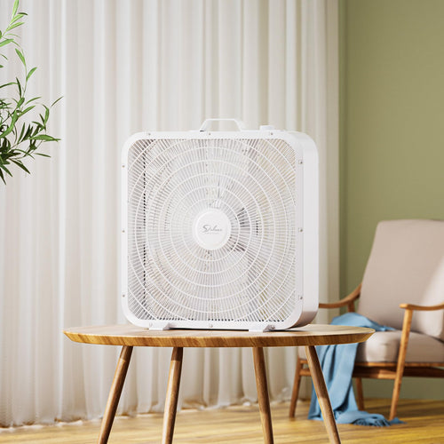 20” White 3-Speed Box Fan with Carry Handle C315