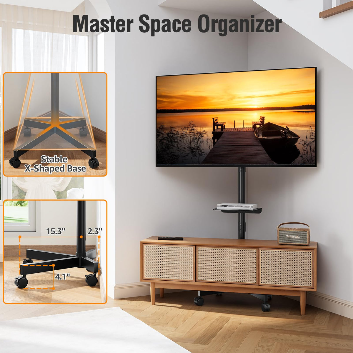 Mobile TV Stand for 23-60" TVs J895416