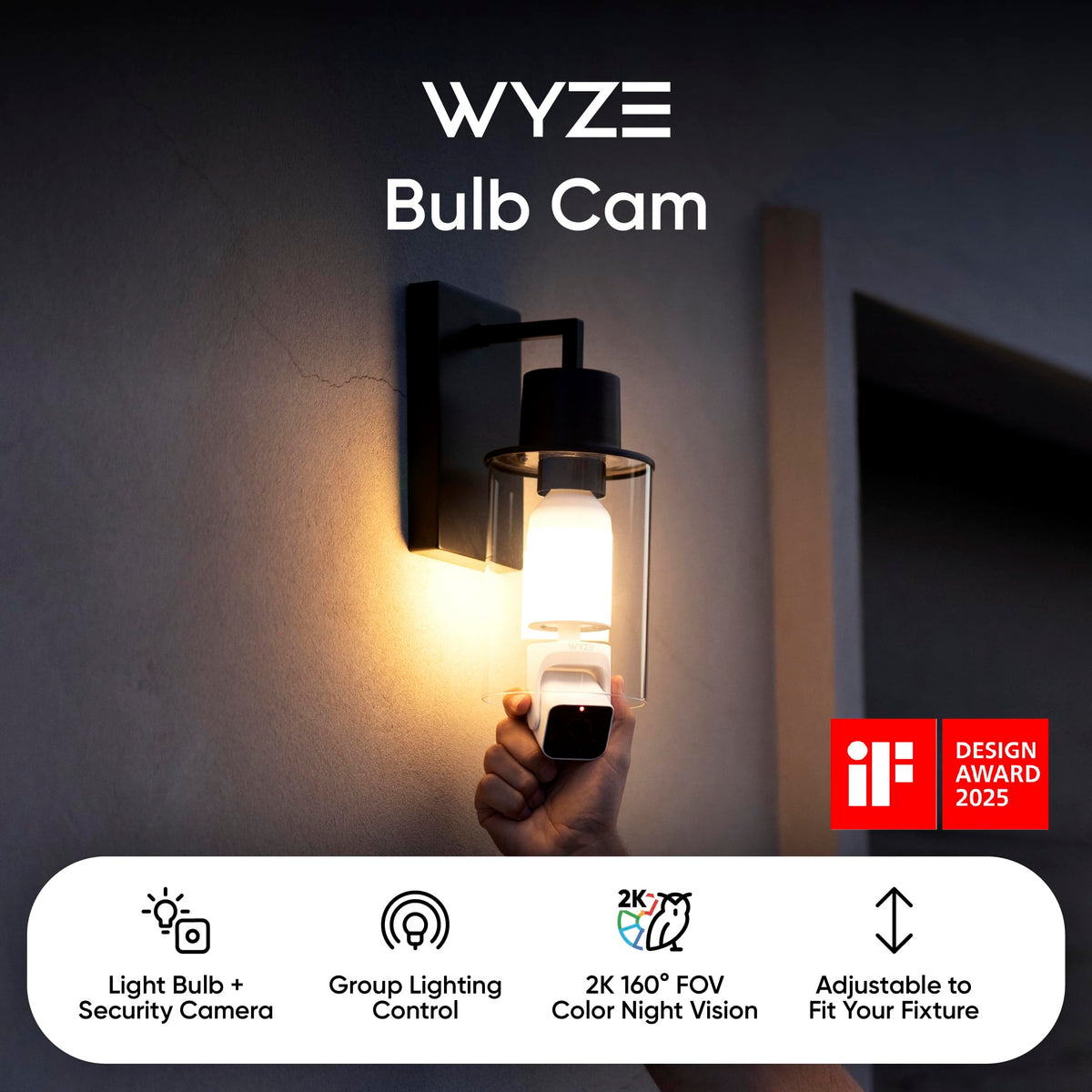 2K HD Smart Light Bulb Security Camera N761