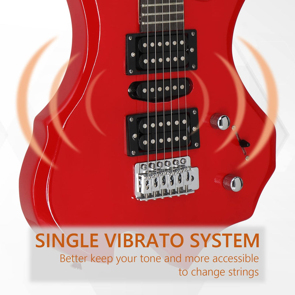 Red Electric Guitar Kit with Amplifier H1702