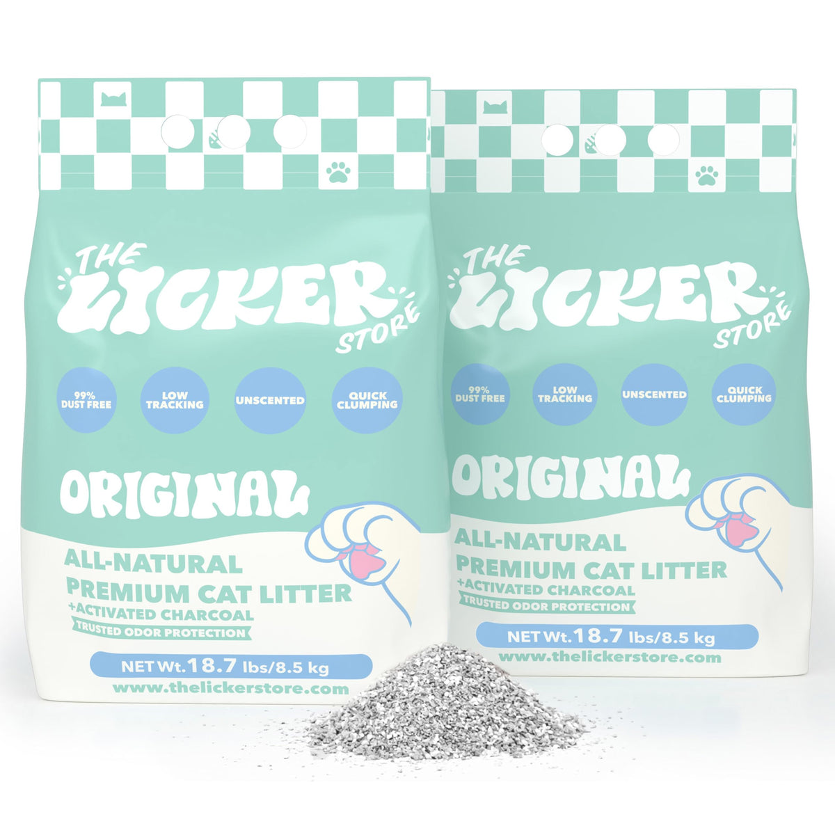 Unscented Clumping Bentonite Clay Cat Litter Set of 2 V173