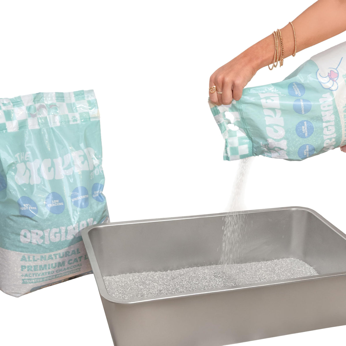 Unscented Clumping Bentonite Clay Cat Litter Set of 2 V173