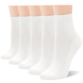 Women Thin Viscose Bamboo Above Ankle Crew Socks 5 Pairs C879