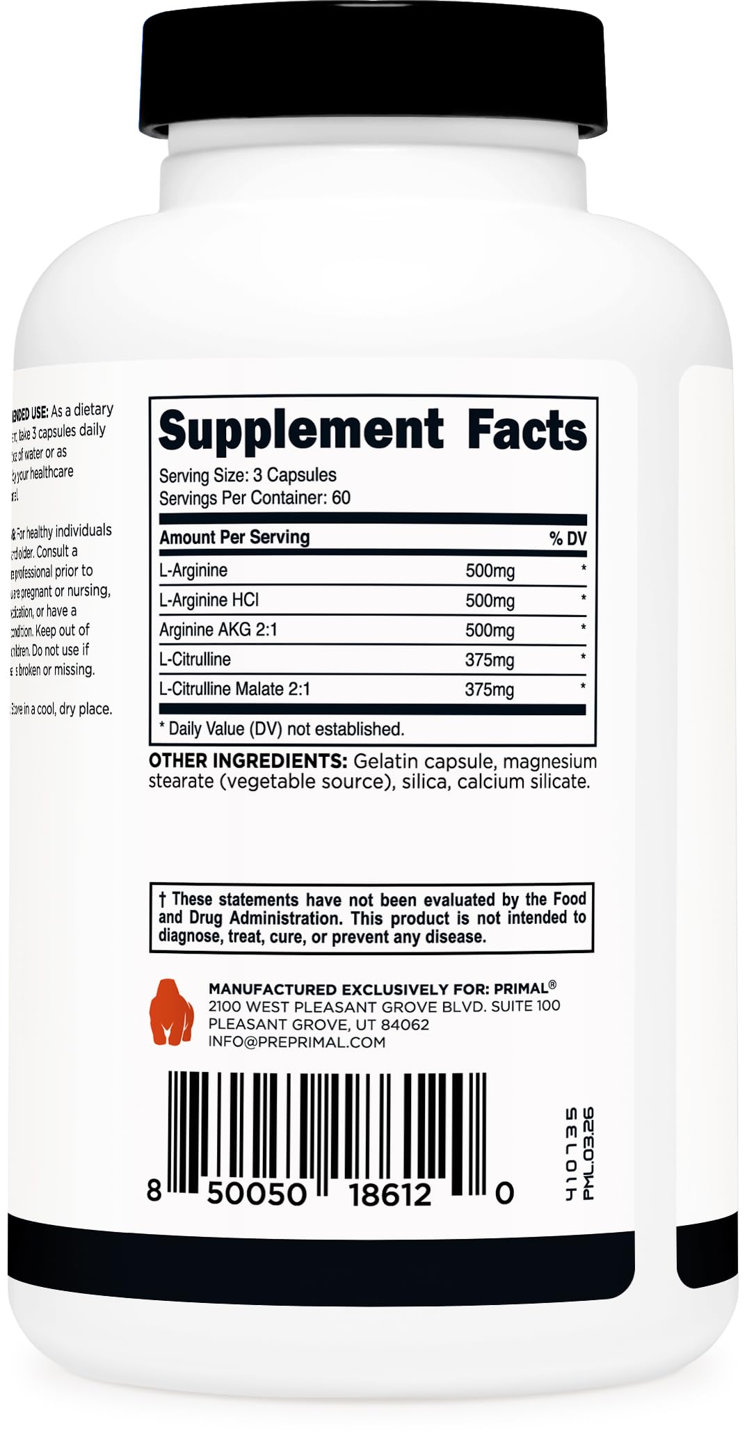 Nitric Oxide Booster 180 Capsules U6974