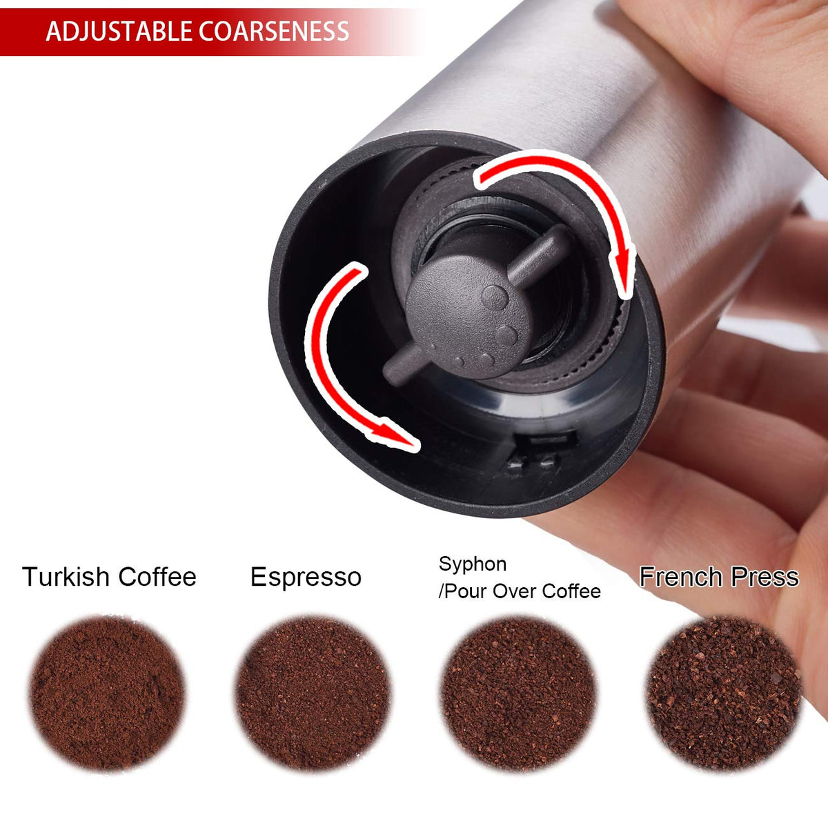 Coffee Grinder Stainless Steel Ceramic Conical Burr P96359