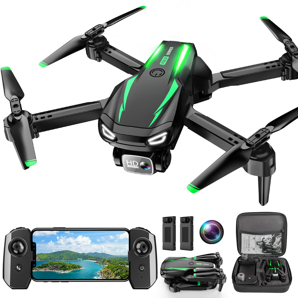 Foldable Mini Drone with 1080P Camera, 2 Batteries J110