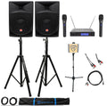 15" 1000W PA Speaker 2-Pack with Mics E97052