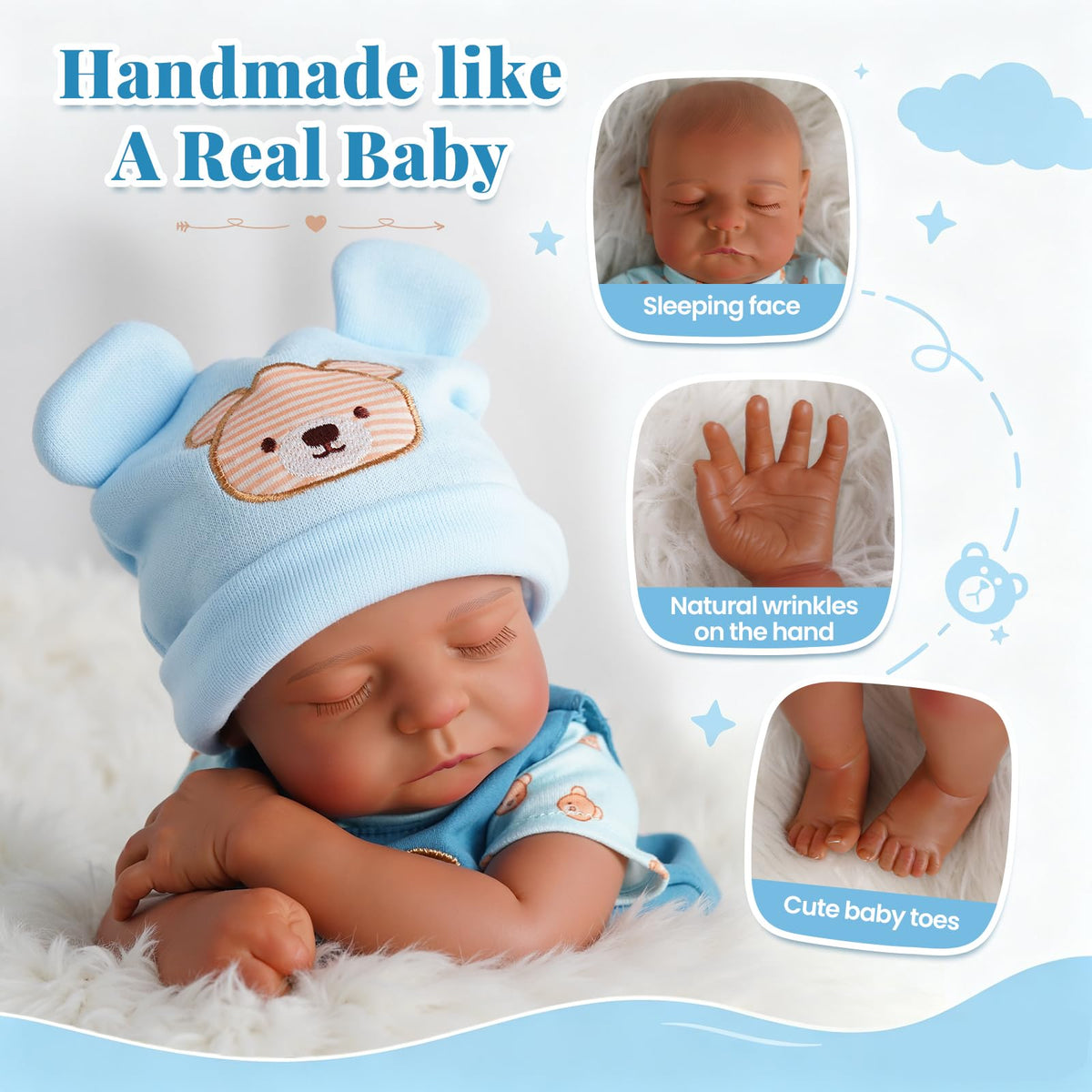 20 Inch Black Reborn Baby Dolls K398133