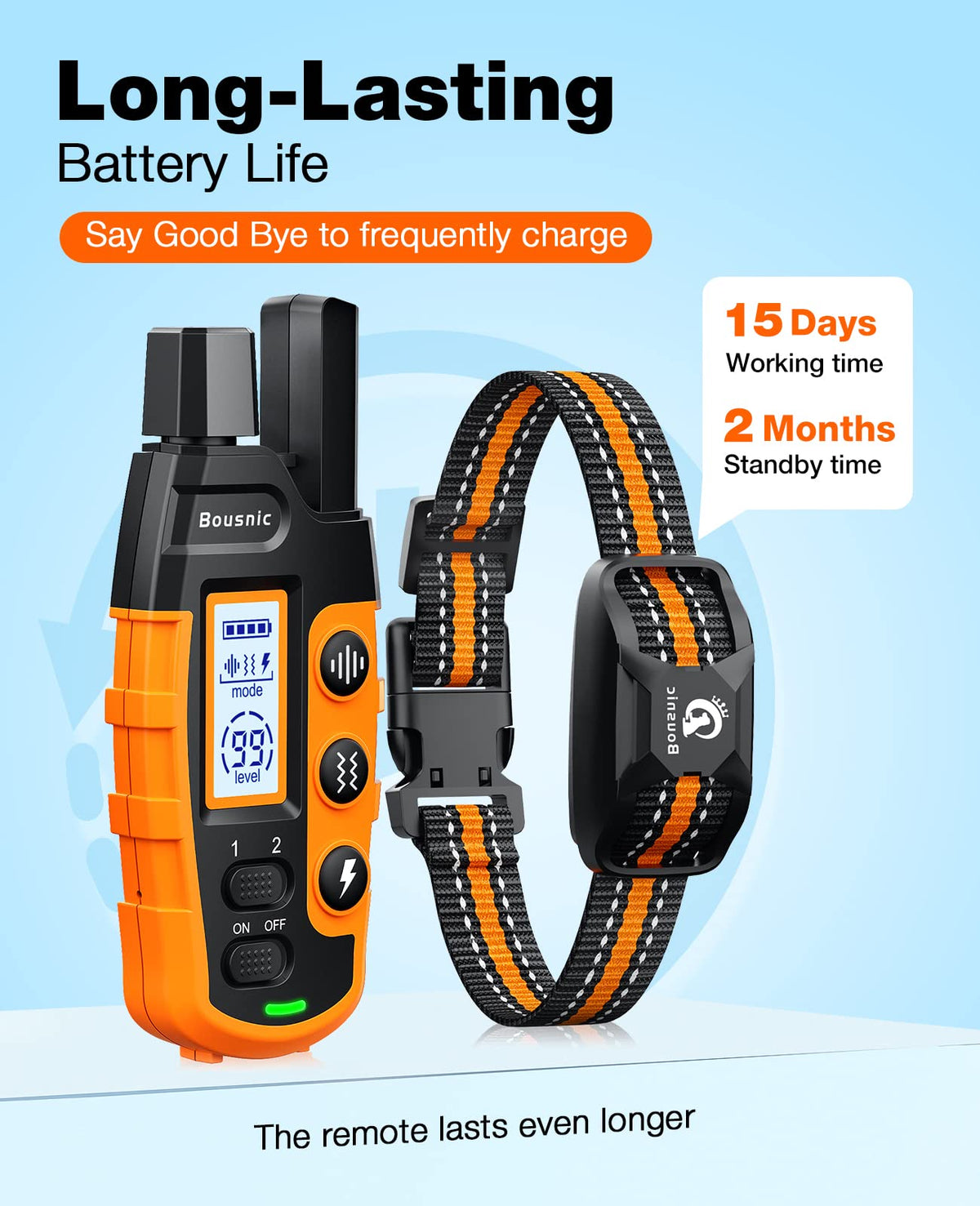 Rechargeable Waterproof Dog Training Collar with Remote Q511