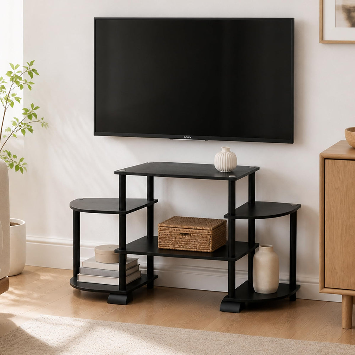 Espresso TV Stand with Open Shelf up to 50 Inch G17353