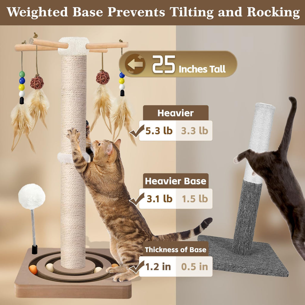 Sisal Cat Scratching Post with Toys N4085