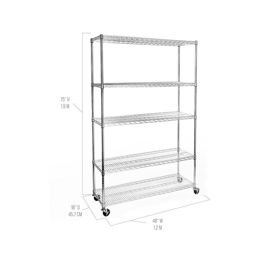 5-Tier Solid Steel Wire Shelving Rack V542910