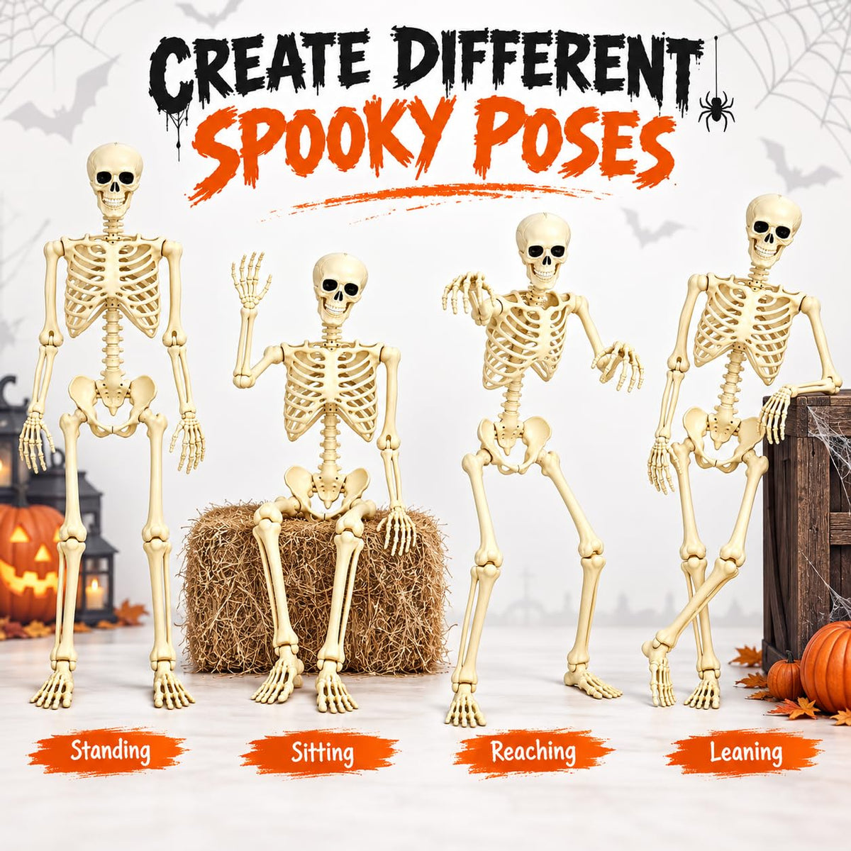 Posable Halloween Skeleton T43079
